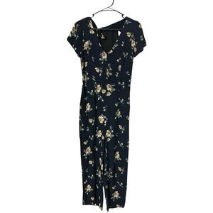 Abercrombie & Fitch Floral Jumpsuit Navy XS